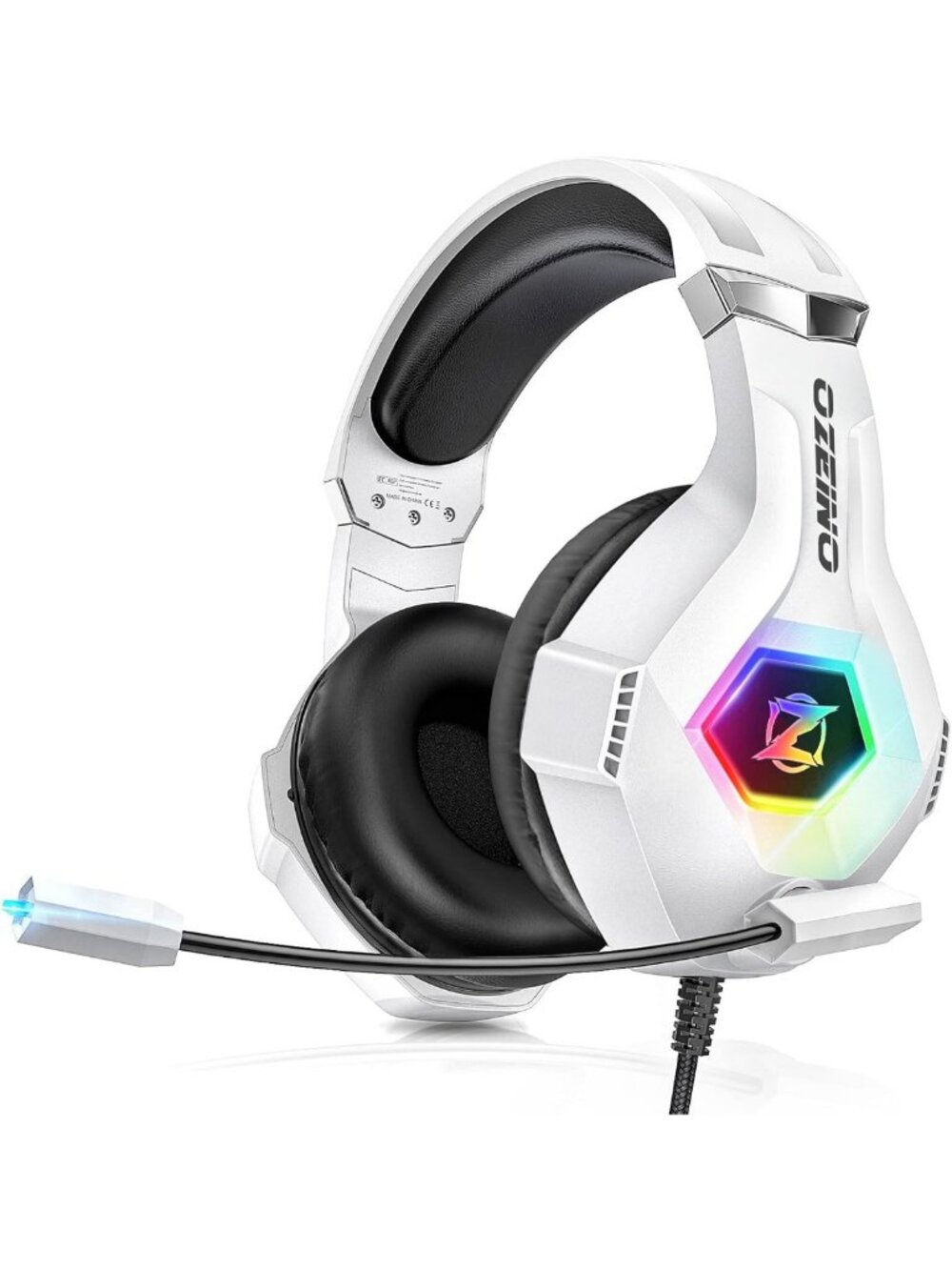 7.1 Surround Sound Gaming Headset with Noise Canceling Mic & LED Light - PC